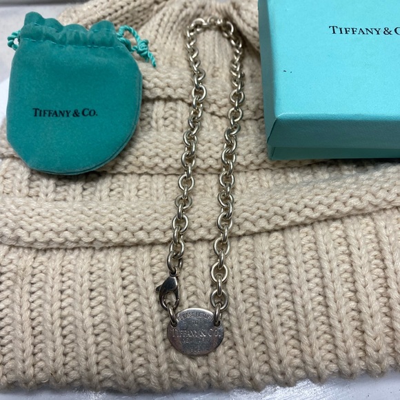 Tiffany & Co. Return to Tiffany Choker Necklace with Pendant 925 Sterling Silver - Picture 3 of 6